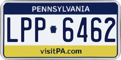 PA license plate LPP6462