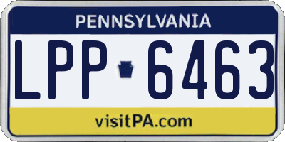 PA license plate LPP6463