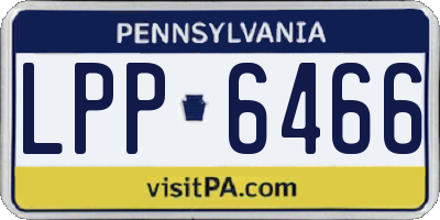 PA license plate LPP6466
