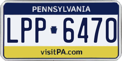 PA license plate LPP6470