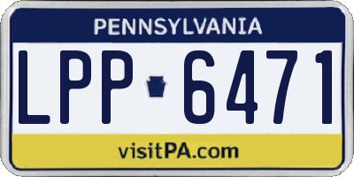 PA license plate LPP6471