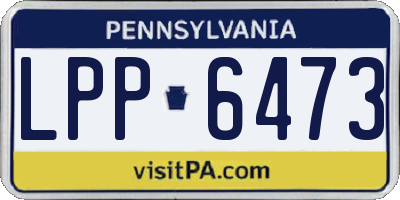 PA license plate LPP6473