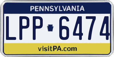 PA license plate LPP6474