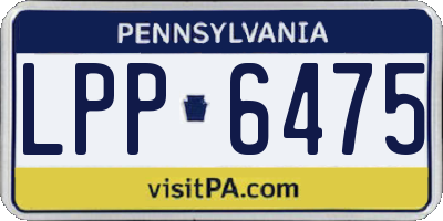 PA license plate LPP6475