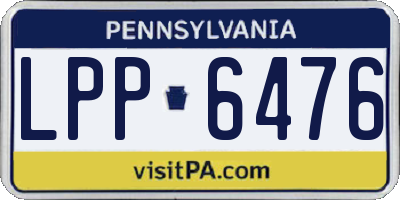 PA license plate LPP6476