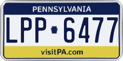 PA license plate LPP6477