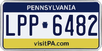 PA license plate LPP6482