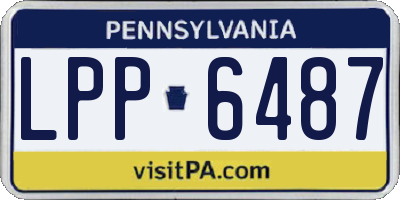 PA license plate LPP6487