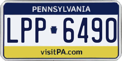 PA license plate LPP6490