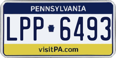 PA license plate LPP6493
