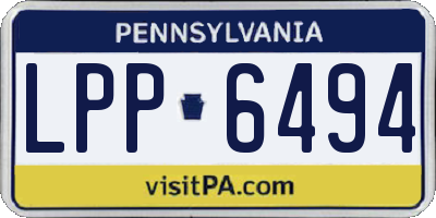PA license plate LPP6494
