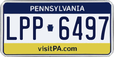 PA license plate LPP6497