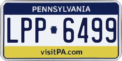 PA license plate LPP6499