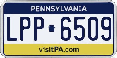 PA license plate LPP6509