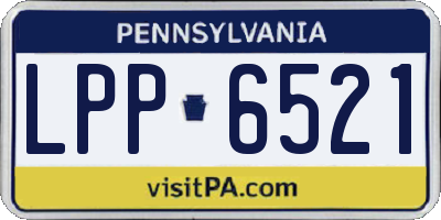 PA license plate LPP6521