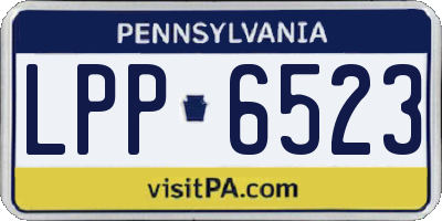 PA license plate LPP6523