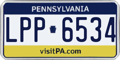 PA license plate LPP6534