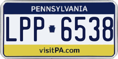 PA license plate LPP6538