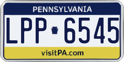 PA license plate LPP6545