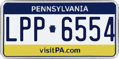 PA license plate LPP6554