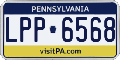 PA license plate LPP6568