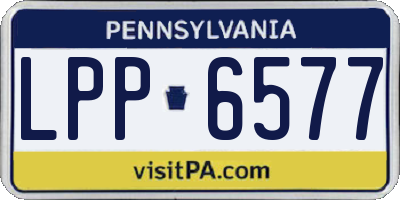 PA license plate LPP6577