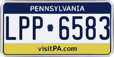 PA license plate LPP6583