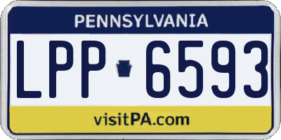 PA license plate LPP6593