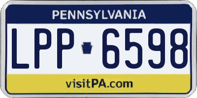 PA license plate LPP6598