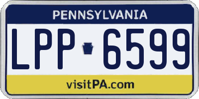 PA license plate LPP6599