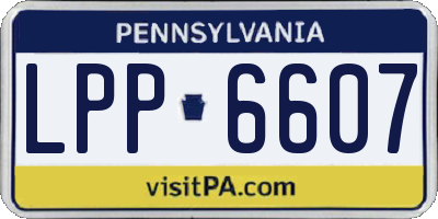 PA license plate LPP6607