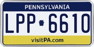 PA license plate LPP6610