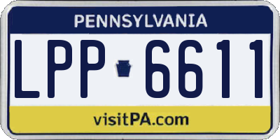PA license plate LPP6611