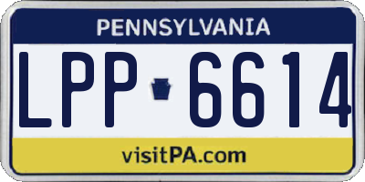 PA license plate LPP6614