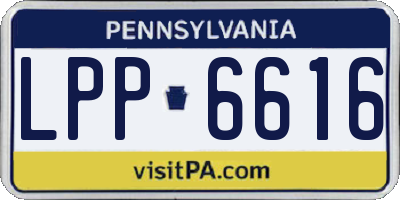 PA license plate LPP6616