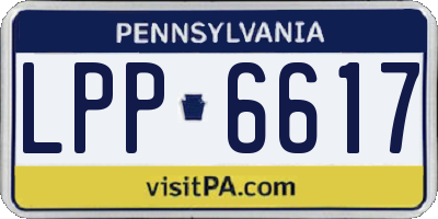 PA license plate LPP6617