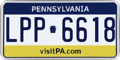PA license plate LPP6618