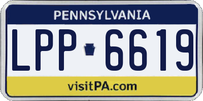 PA license plate LPP6619