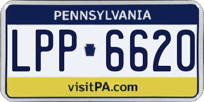 PA license plate LPP6620