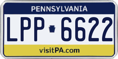 PA license plate LPP6622