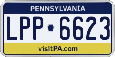 PA license plate LPP6623