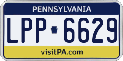 PA license plate LPP6629