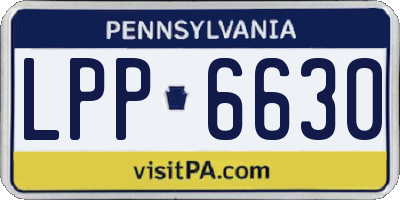 PA license plate LPP6630