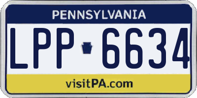 PA license plate LPP6634