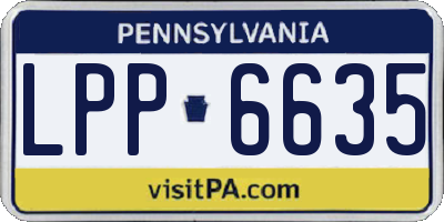 PA license plate LPP6635