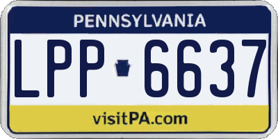 PA license plate LPP6637