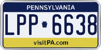 PA license plate LPP6638