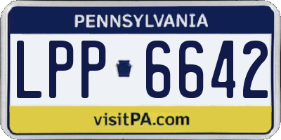 PA license plate LPP6642