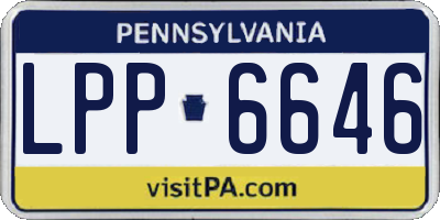 PA license plate LPP6646
