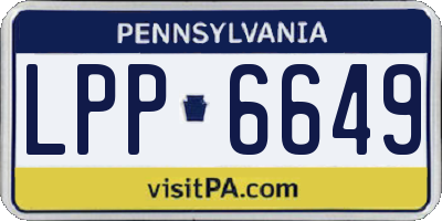 PA license plate LPP6649